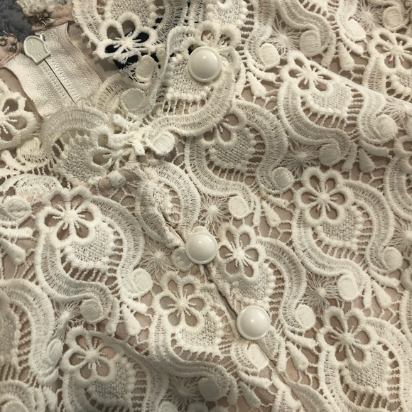 ASOS Arrogant Cat Ivory Lace Midi Dress sz 10 - Picture 8 of 11